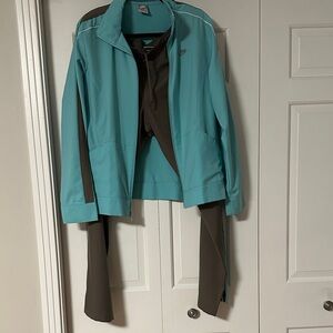 Nike Women's Aqua and Brown Utility Jacket and pant.